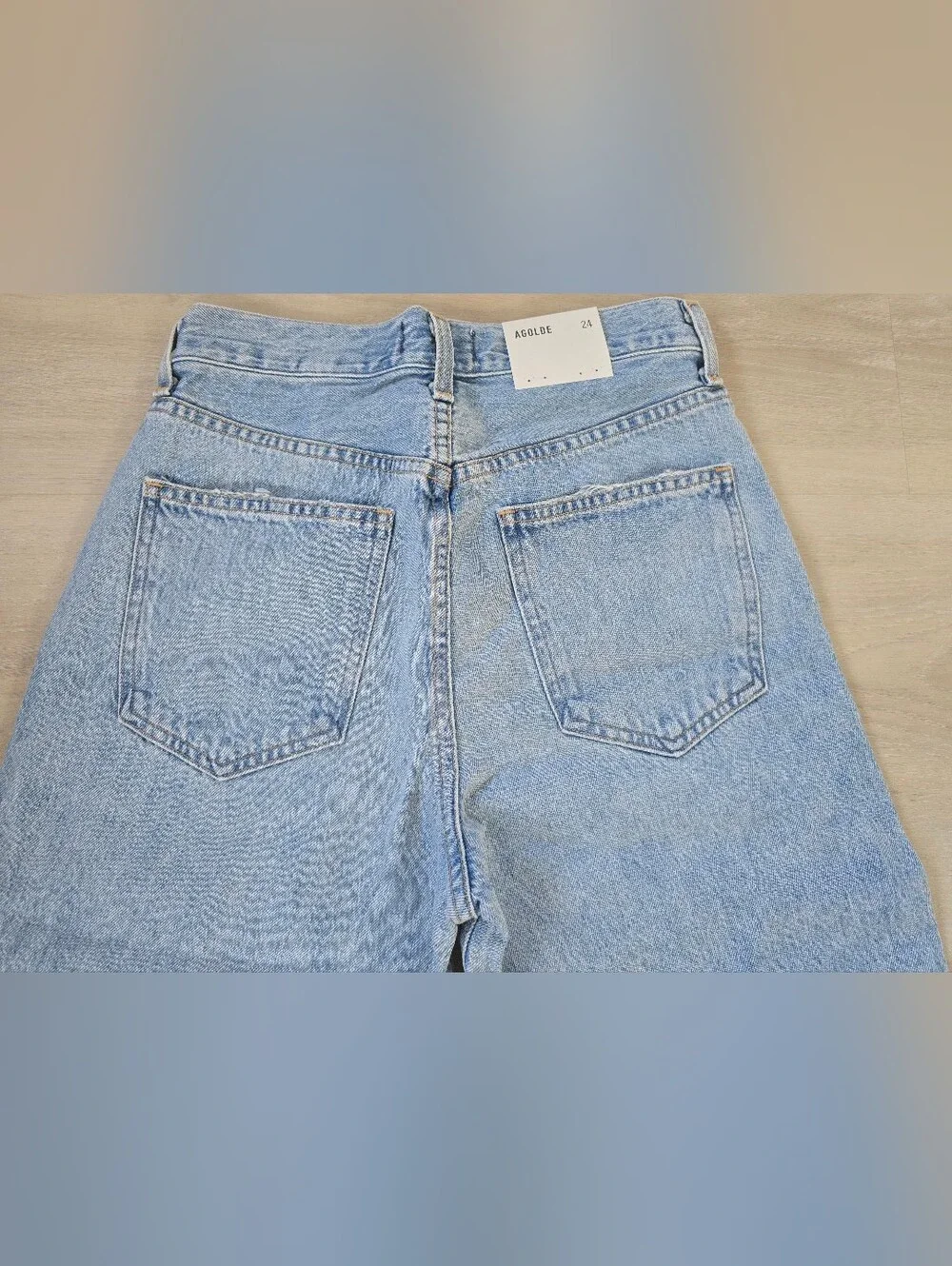 NWT AGOLDE Criss Cross Upsized Jeans Suburbia High Rise Straight 24